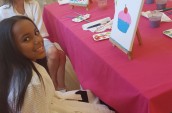 girls painting on canvasses