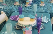 party table set up in a t shape
