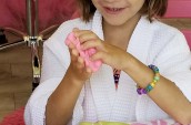 girl playing with ultimate slime