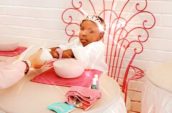 girl having a manicure